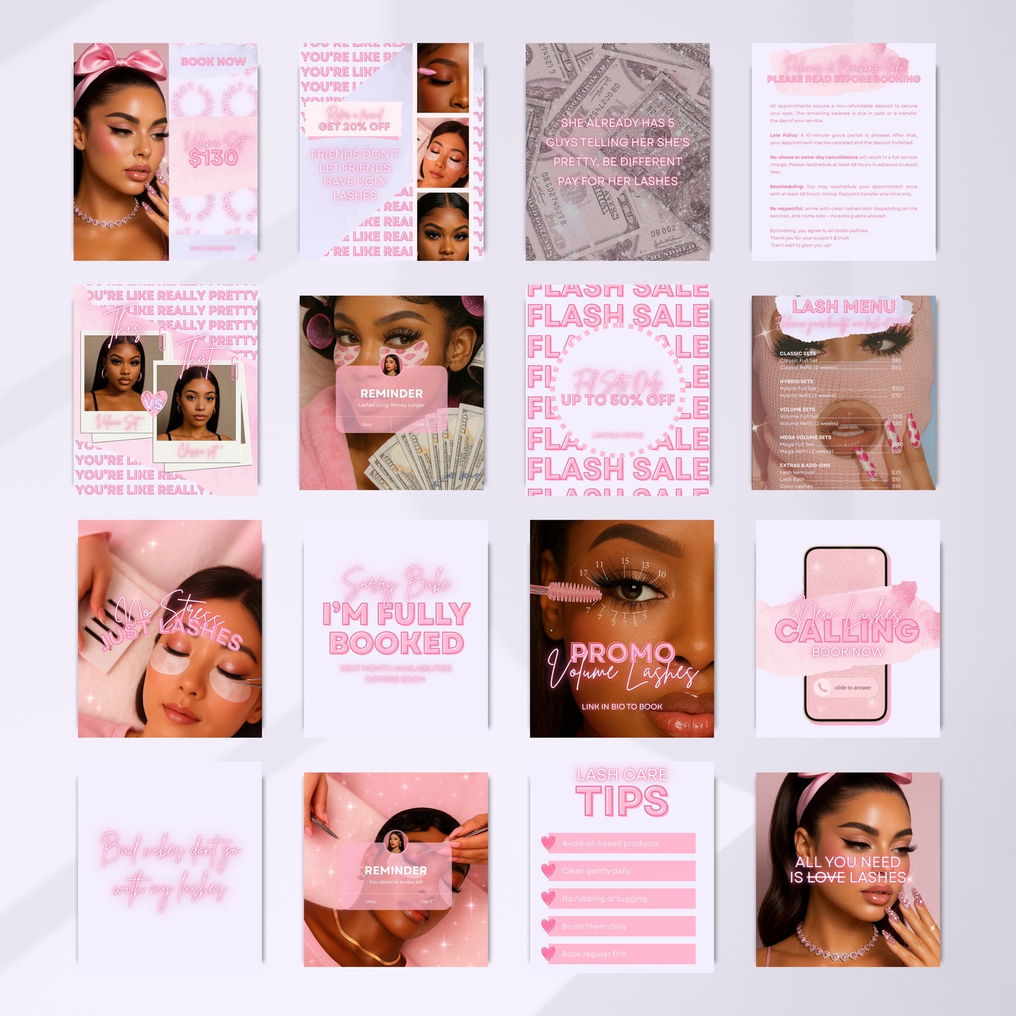 The Pretty Brand Studio – Beauty Biz Glow-Up Bundle (5-in-1 Canva Kit)